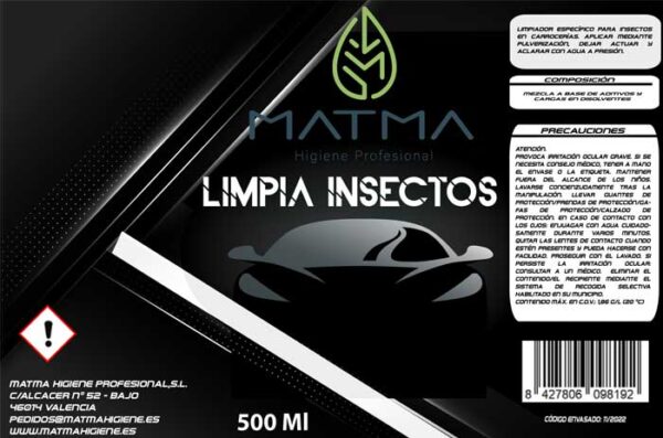 Limpia Insectos etiqueta